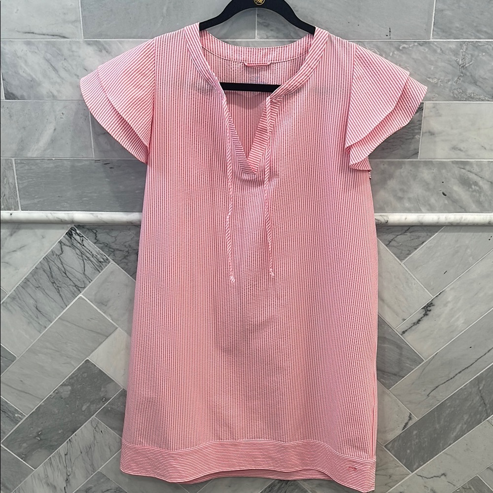 Pink Striped Short Sleeve Vineyard Vines dress